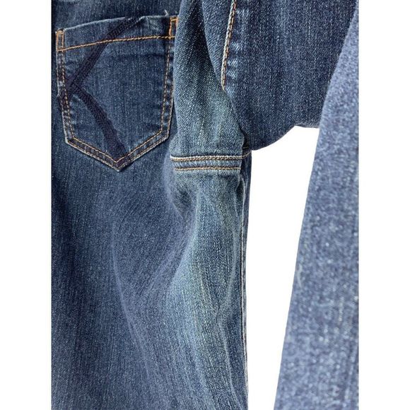 Lane Bryant Womens Size 16P Bootcut Jeans denim stretch Flare 4012 Embroider - Picture 10 of 10